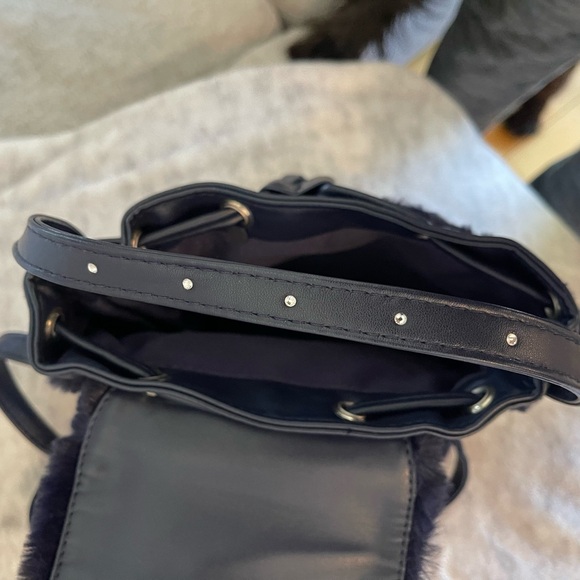 Swarovski fuzzy backpack. Navy blue. - Picture 5 of 6
